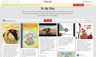 Tablón en pinterest dedicado a la maternidad